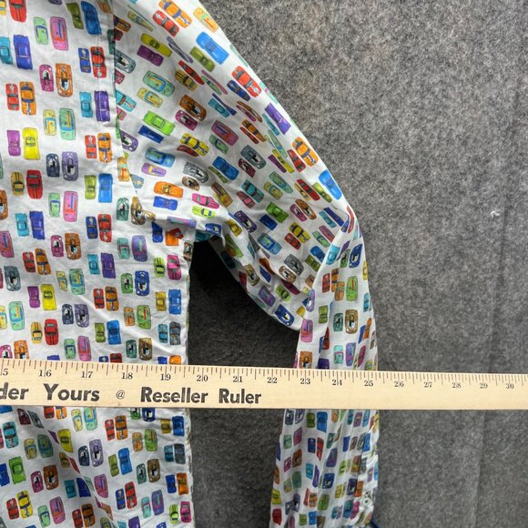 Bugatchi Shirt Mens Large Multicolor Button Down Long Sleeve Cars Pattern AOP - Picture 4 of 12